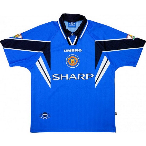 Tailandia Camiseta Manchester United 2ª Kit Retro 1997 1998 Azul